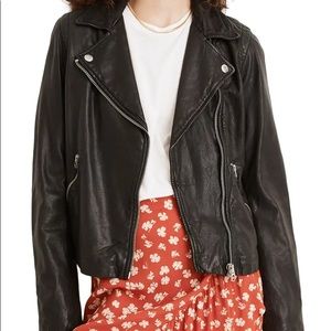 Madewell washed leather motorcycle jacket